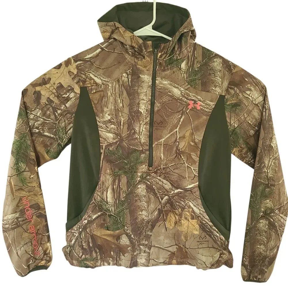 UNDER ARMOUR WomensSCENT CONTROL EARLY SEASON SPEED FREEK CAMO HOODIE JACKET LG